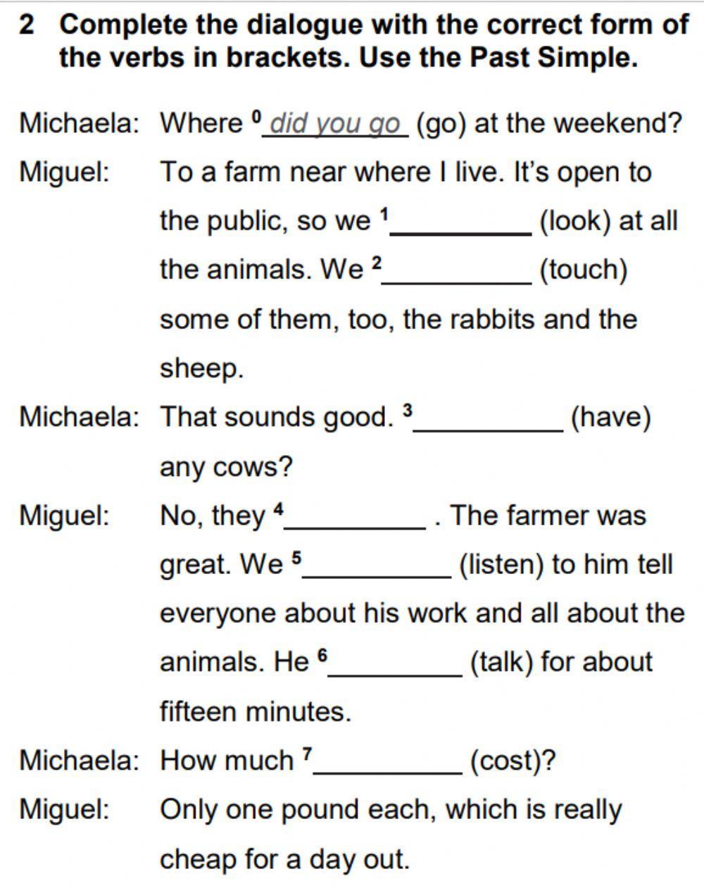 Past Simple (regular verbs)