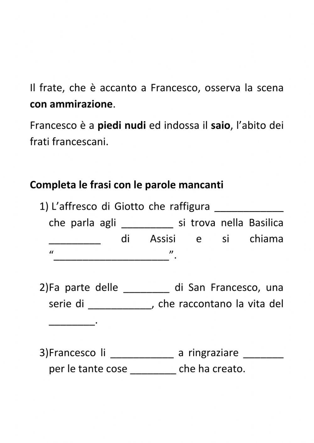 La Predica agli uccelli di Giotto