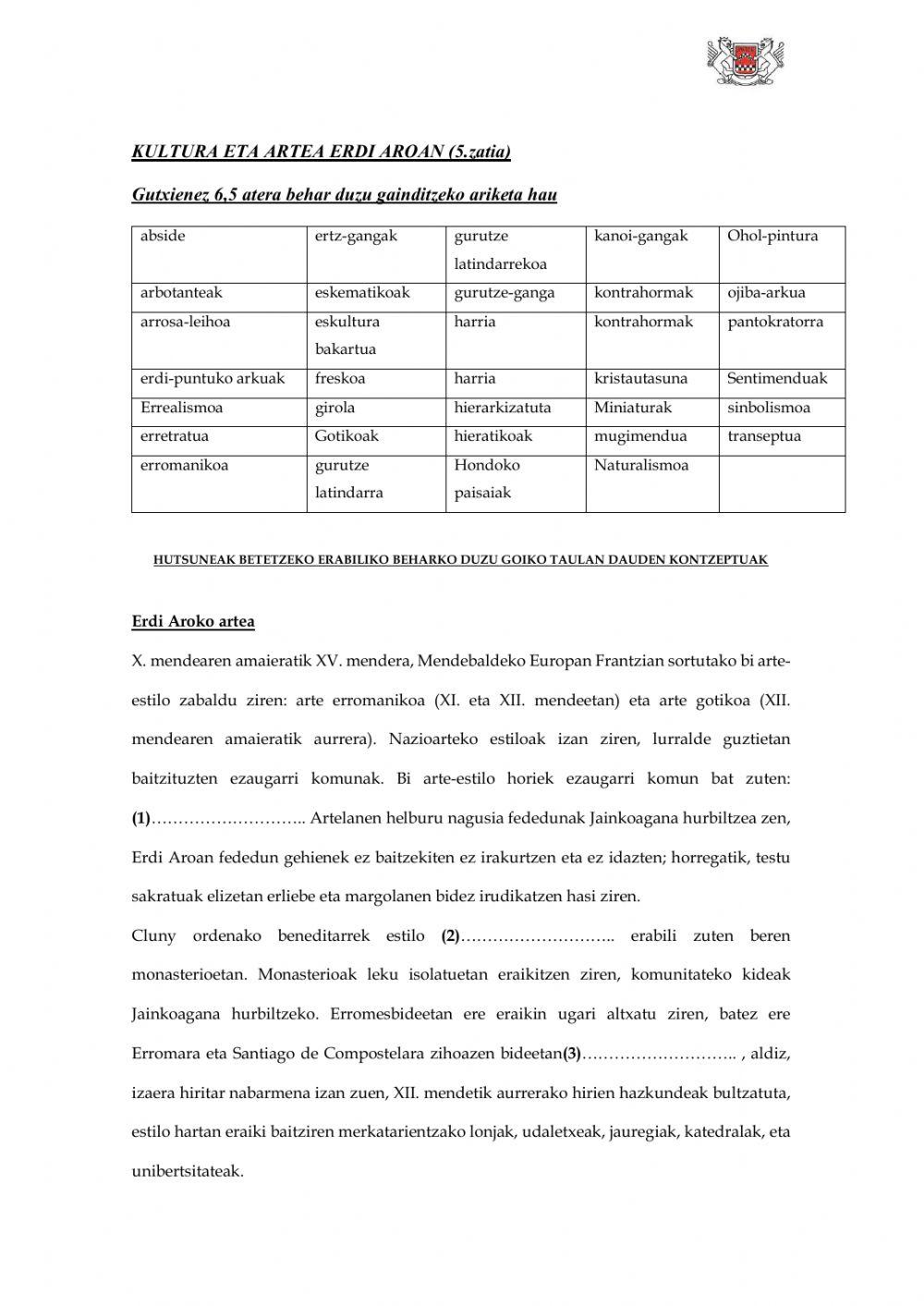 (DBH 2) Arte erromanikoa