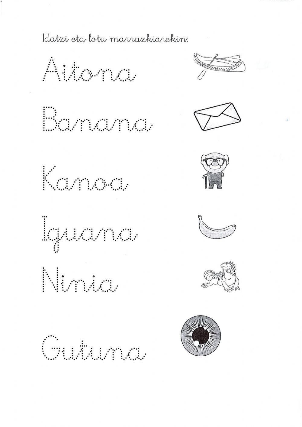 Lotu hitza marrazkiarekin