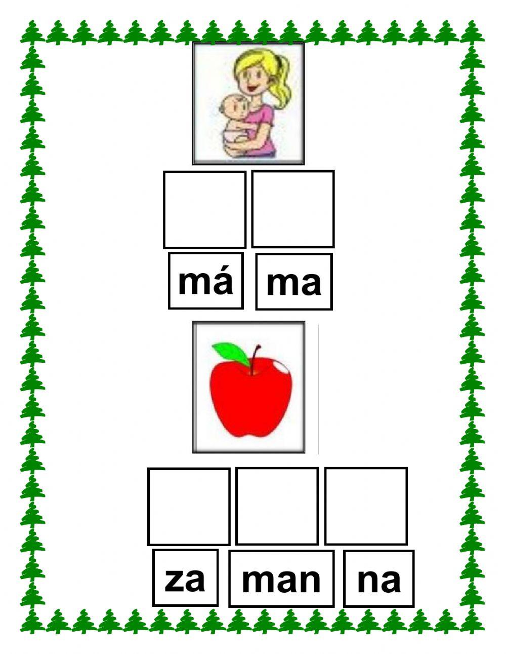 Formamos palabras letra m