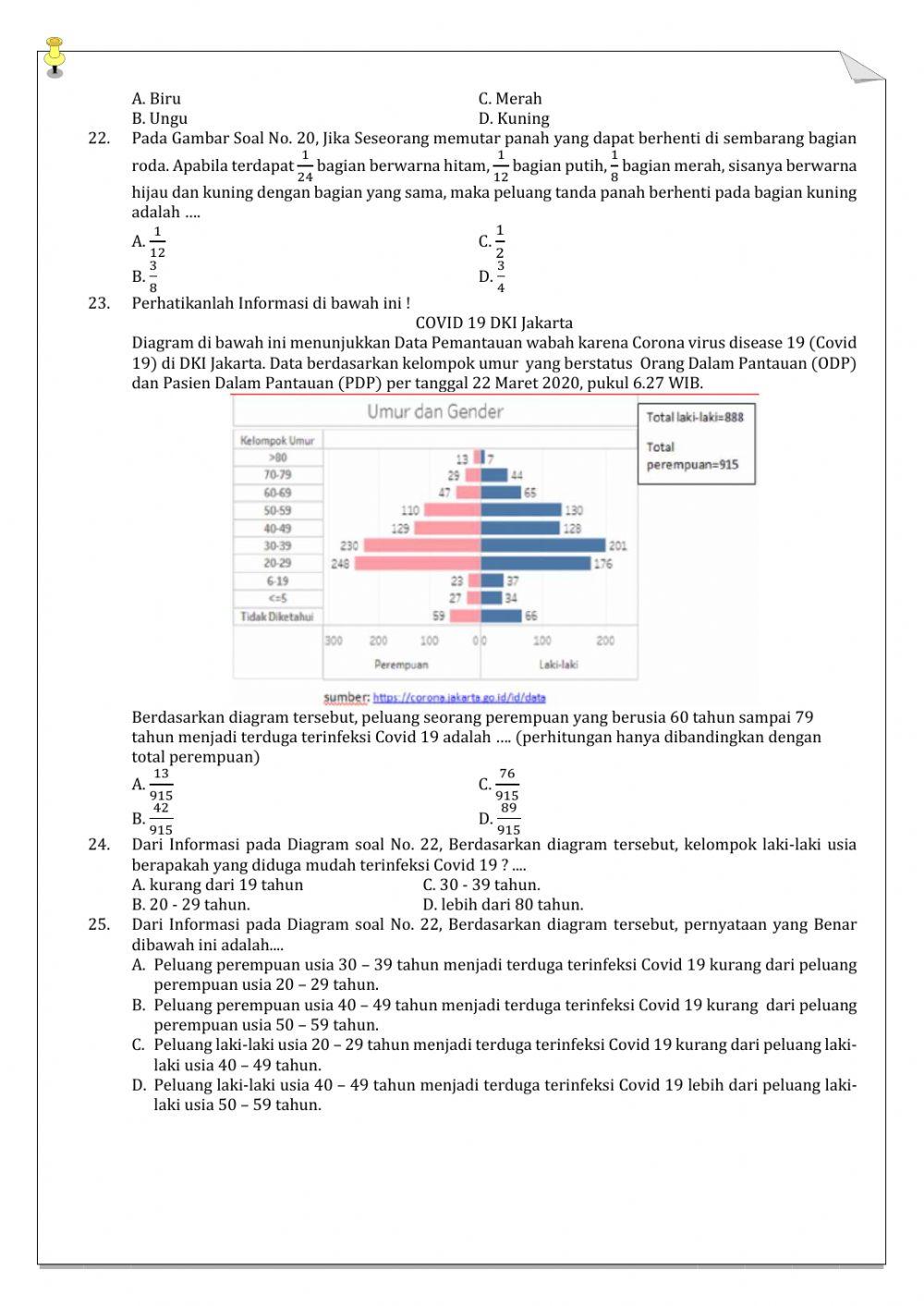 Soal Latihan AKM MATEMATIKA SMP-MTs