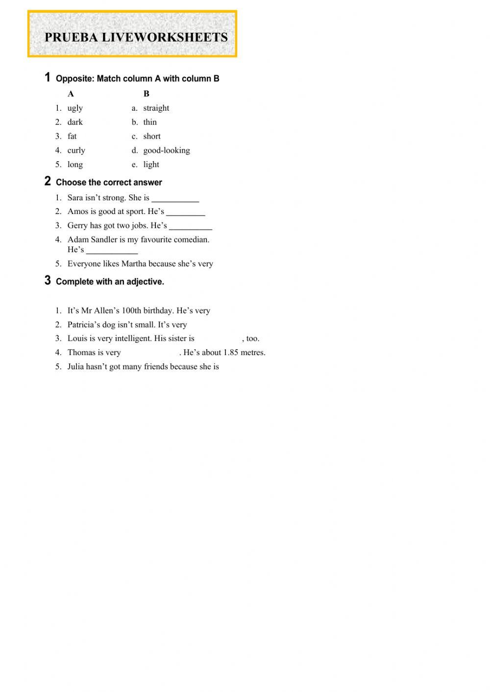Tarea1: liveworksheets