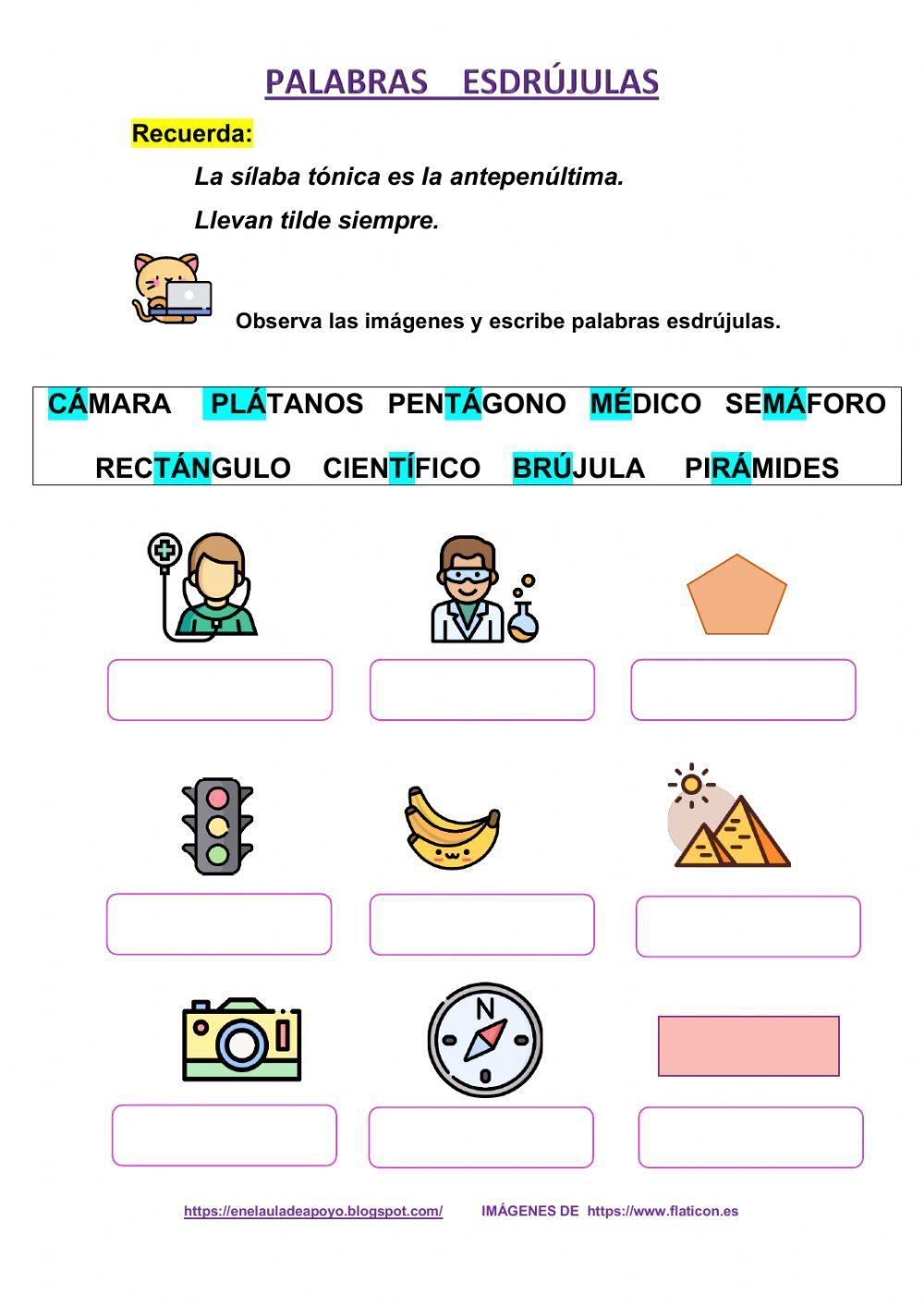 Palabras esdrújulas