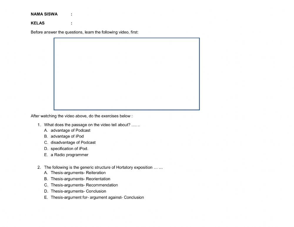 soal-hortatory-exposition-text-online-exercise-for-live-worksheets
