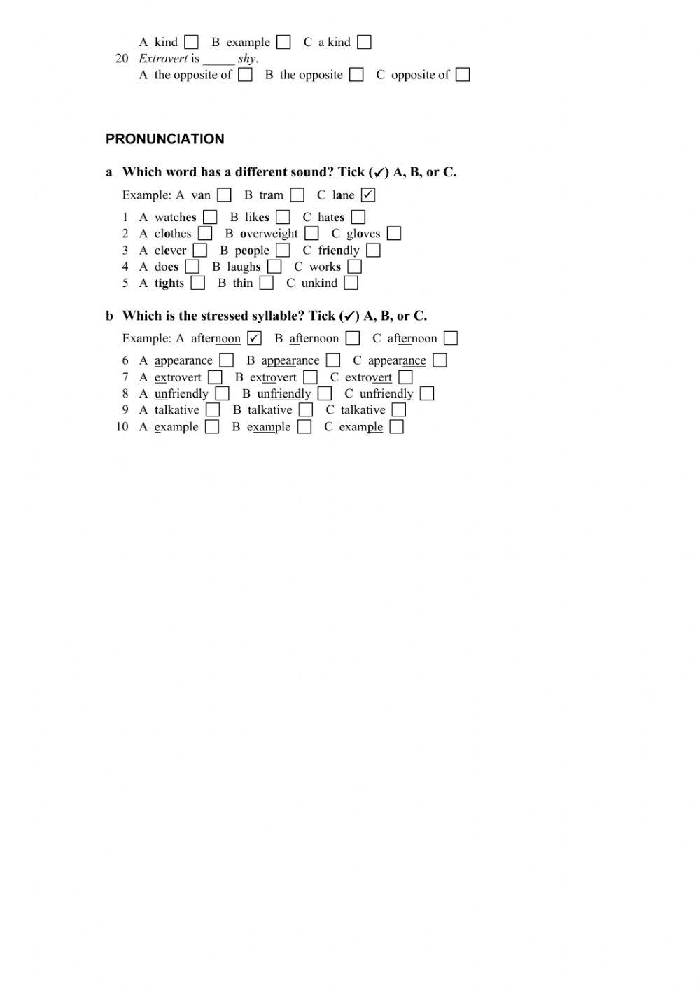 Basic diagnostic test
