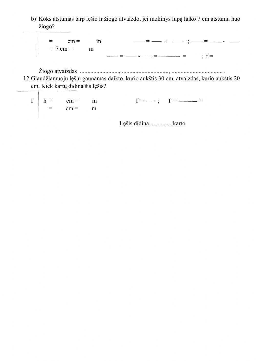 Lęšiai. Optiniai prietaisai