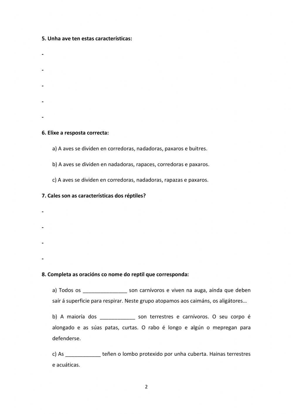 Os animais vertebrados