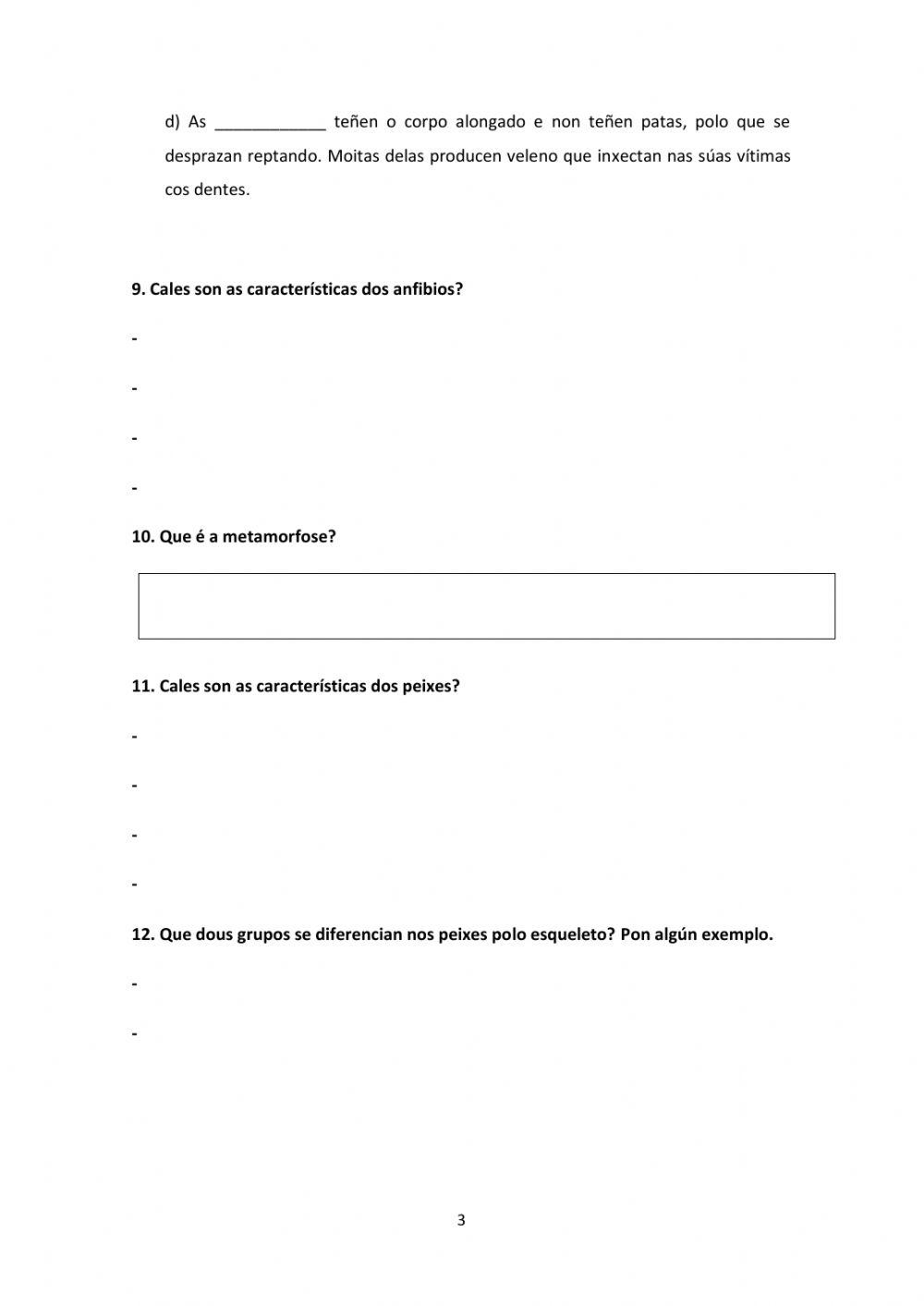 Os animais vertebrados