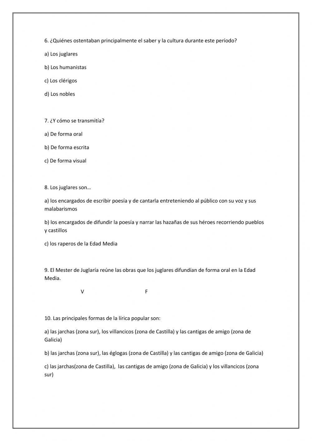 Repaso de la Edad Media