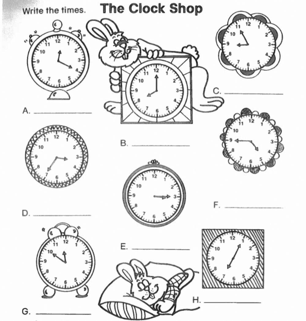 The Clock Shop worksheet Live Worksheets