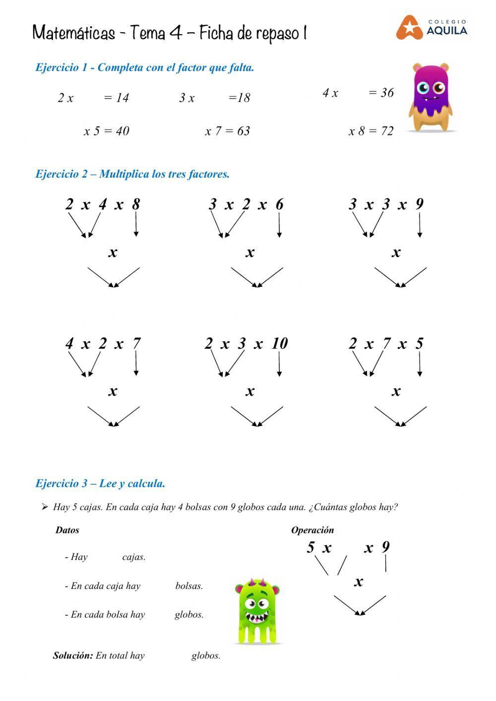 Matemáticas - Repaso T4 - 1