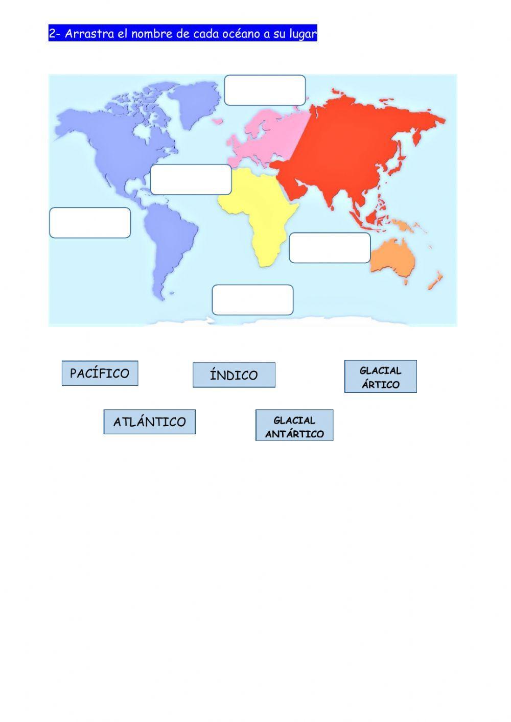 La tierra: océanos y continentes