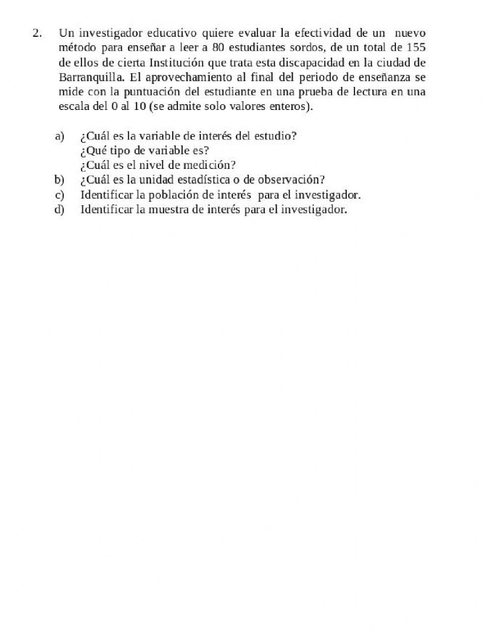 Tipo de Variables y Niveles de Medición