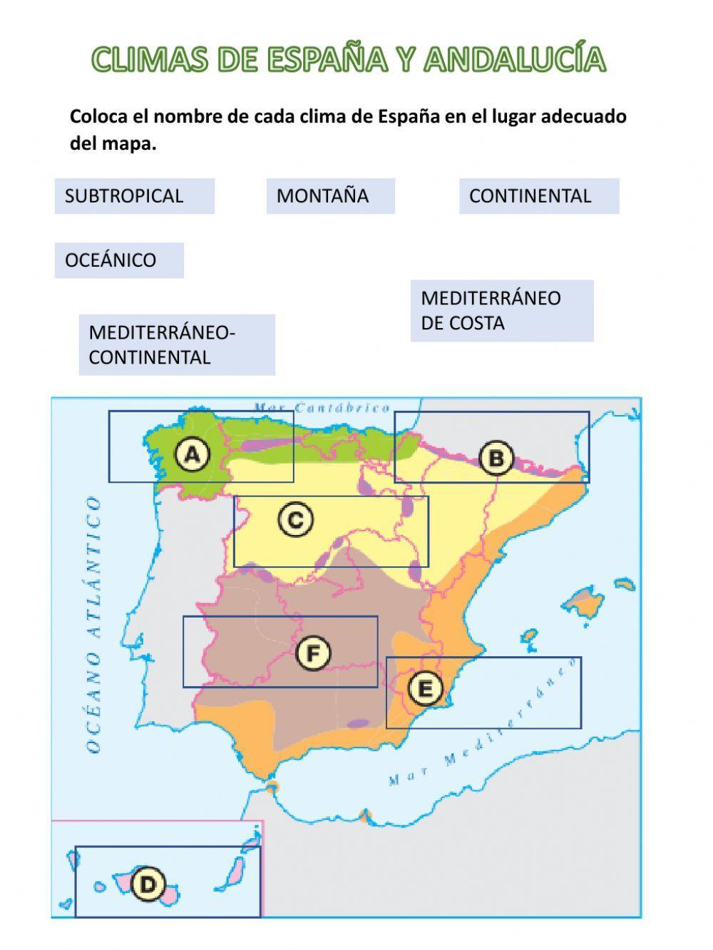 Climas de España y Andalucía