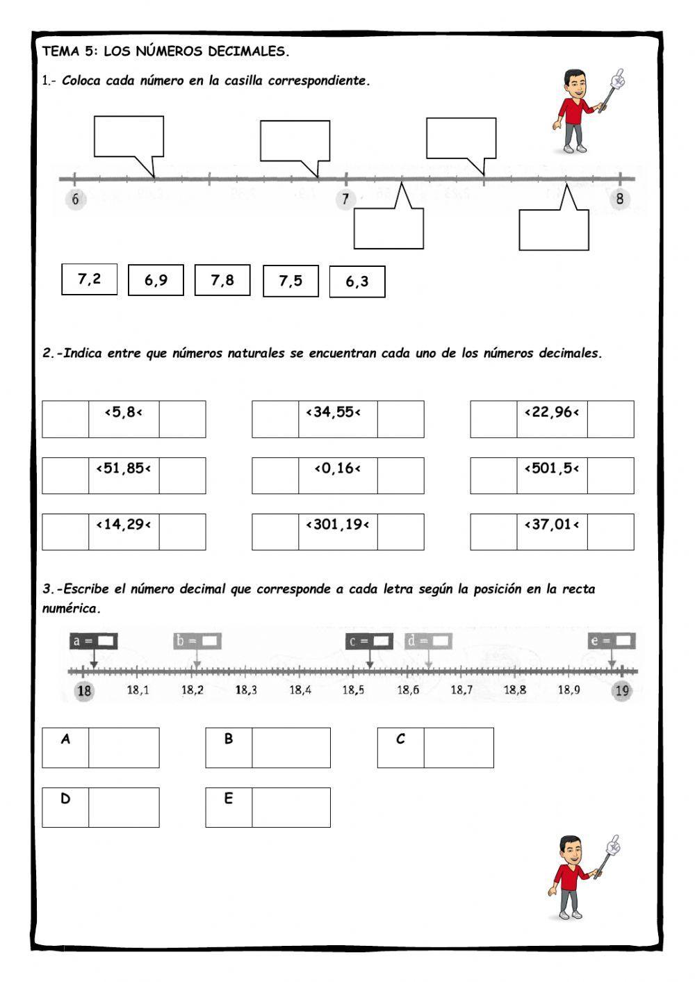 Ficha 2: Los números decimales