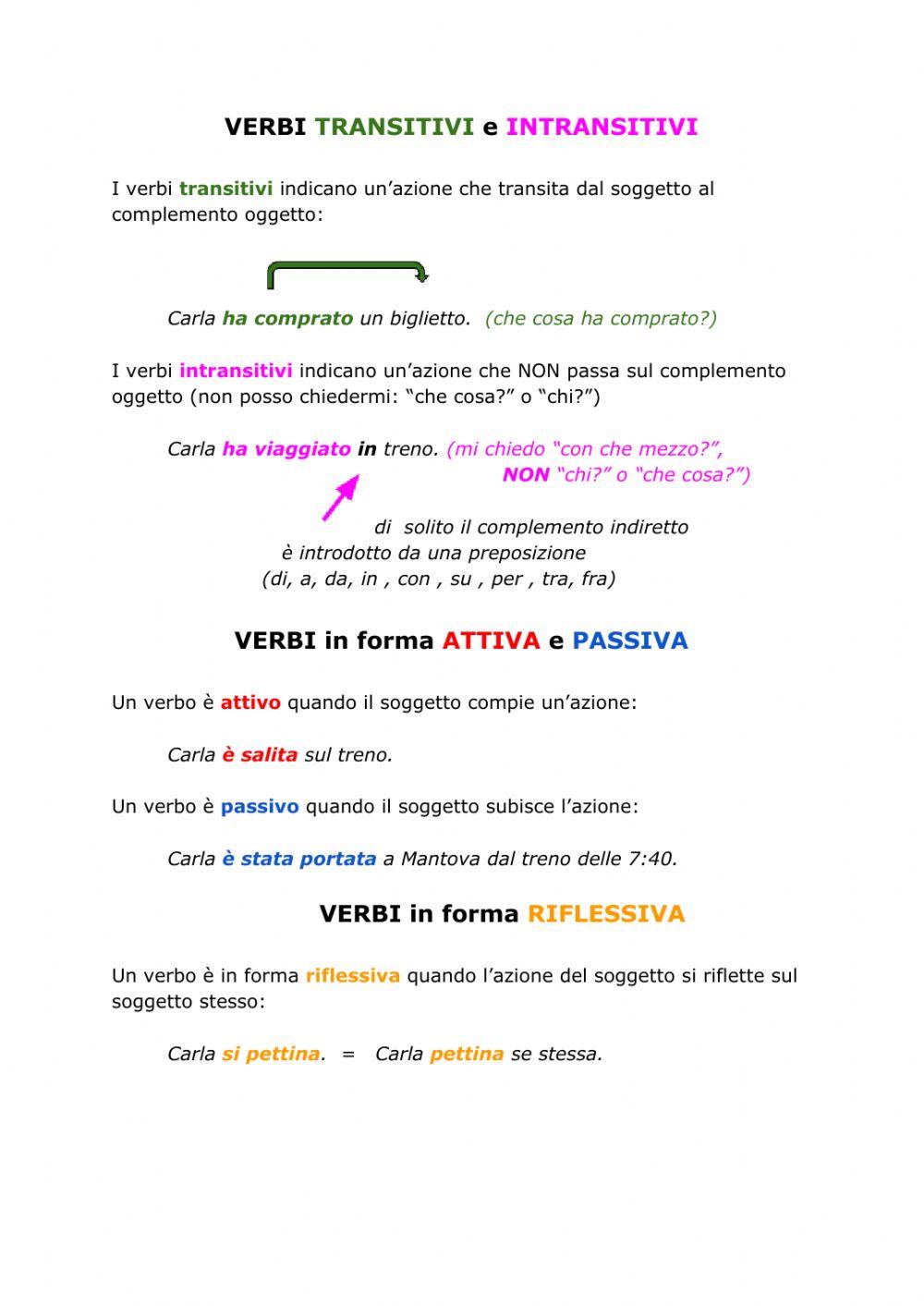 forma dei verbi forma dei verbi