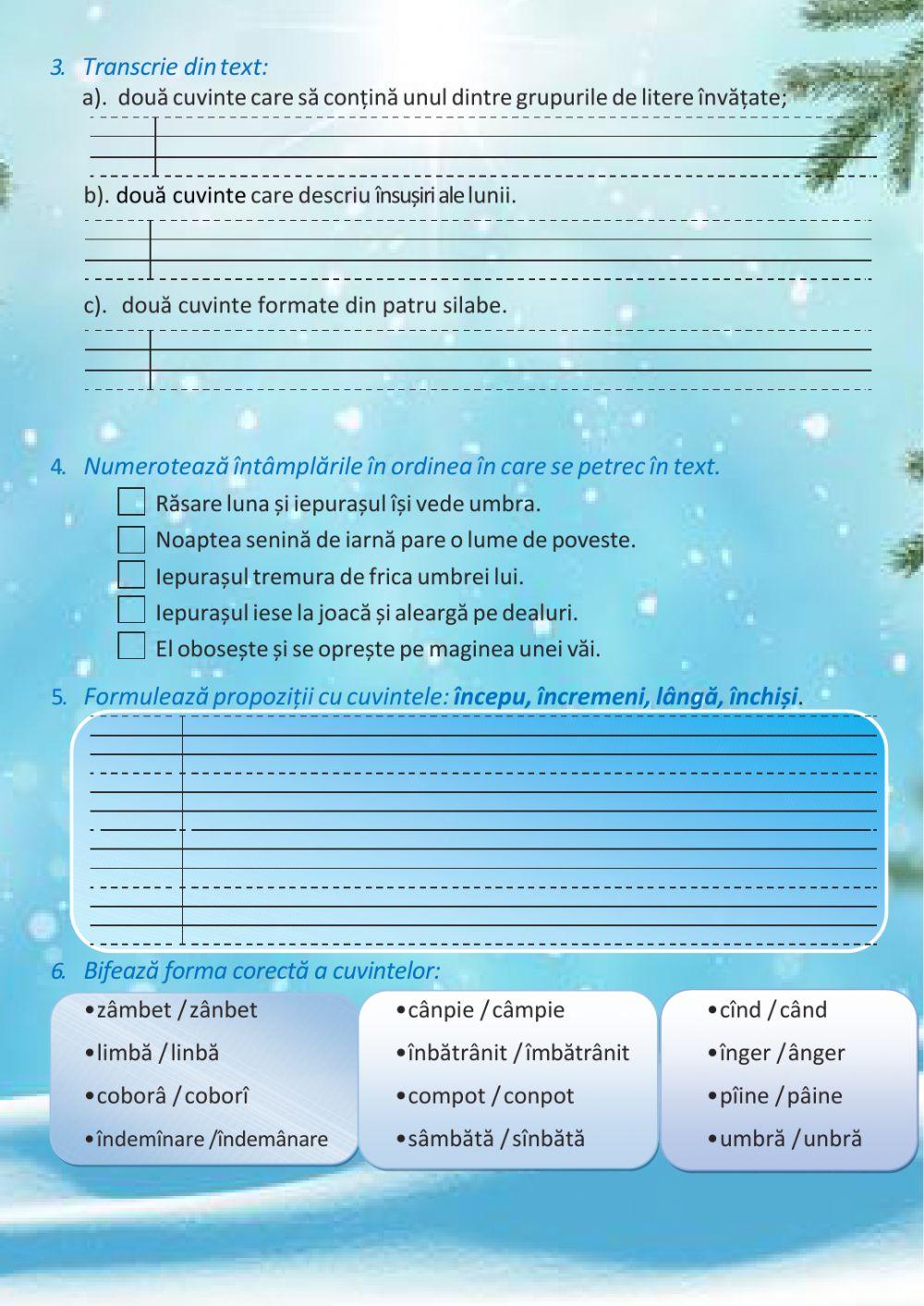 Evaluare semestrială CLR a - II - a