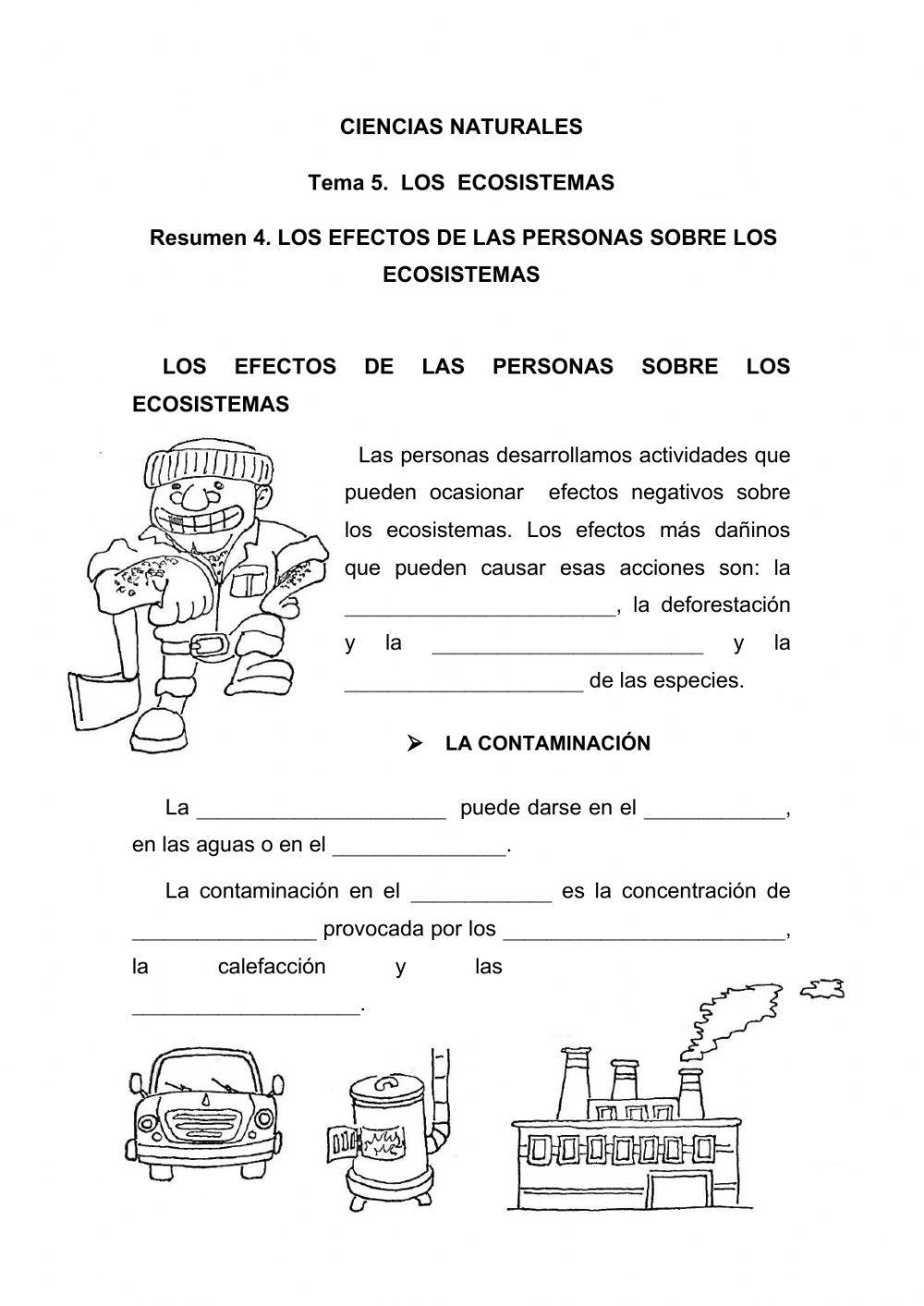 Los efectos de las personas sobre los ecosistemas