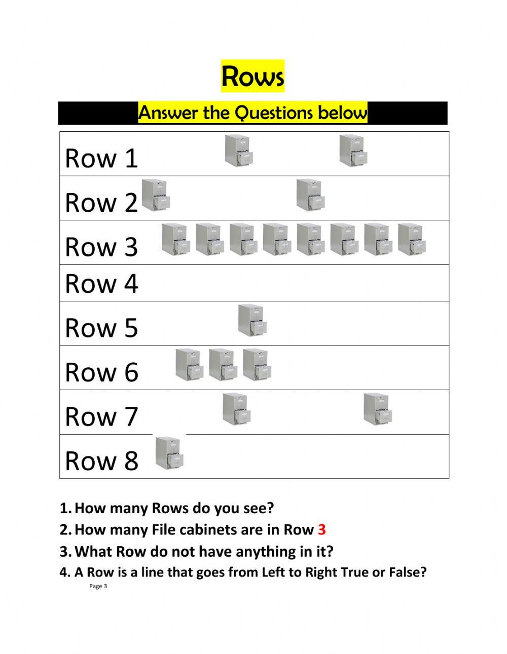 Rows and Columns 3 4658746 | kwanzaa | Live Worksheets