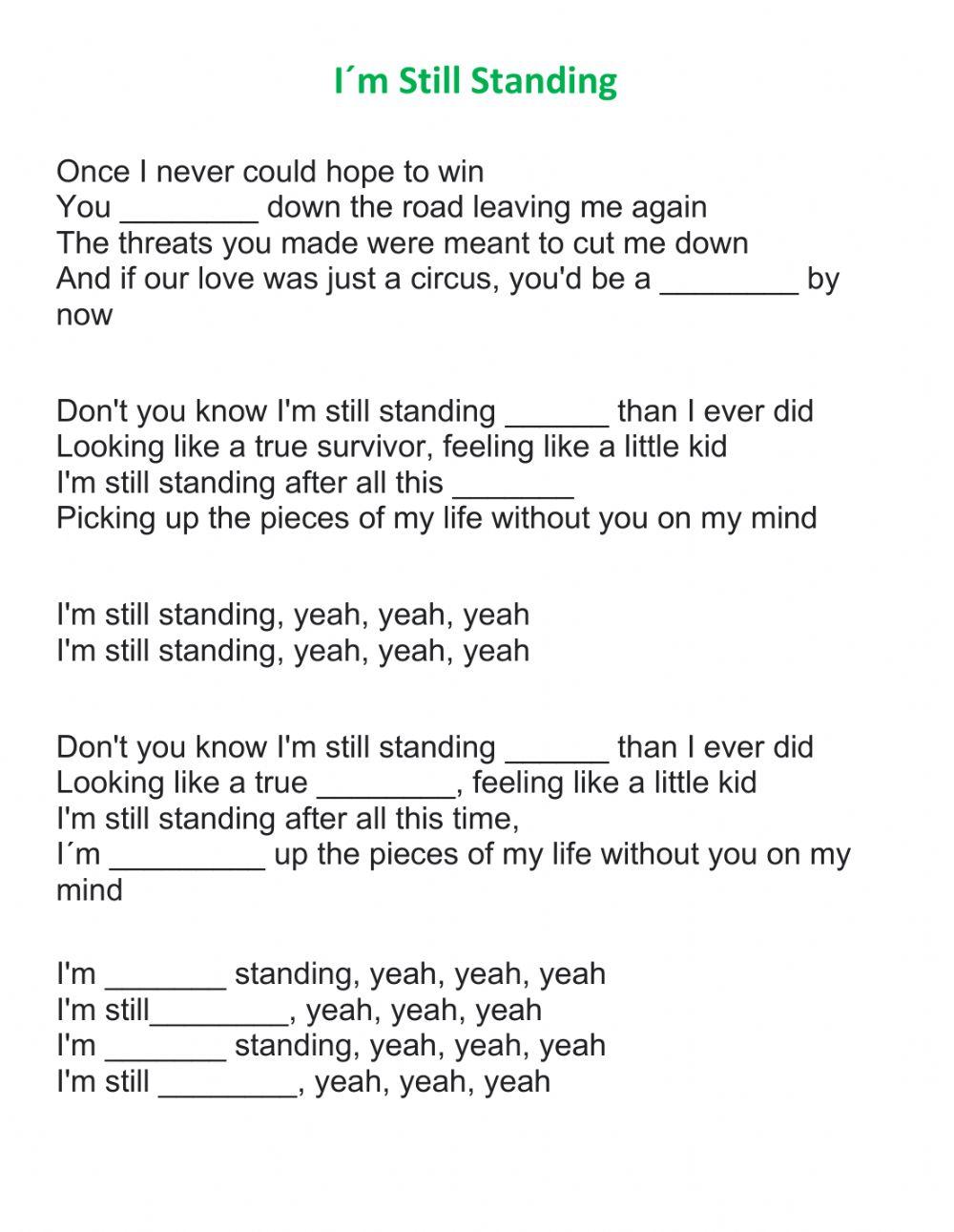 Listening I-m Still Standing