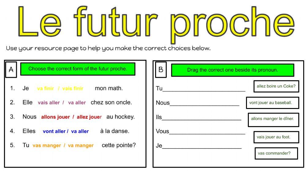 Le futur proche Le futur proche