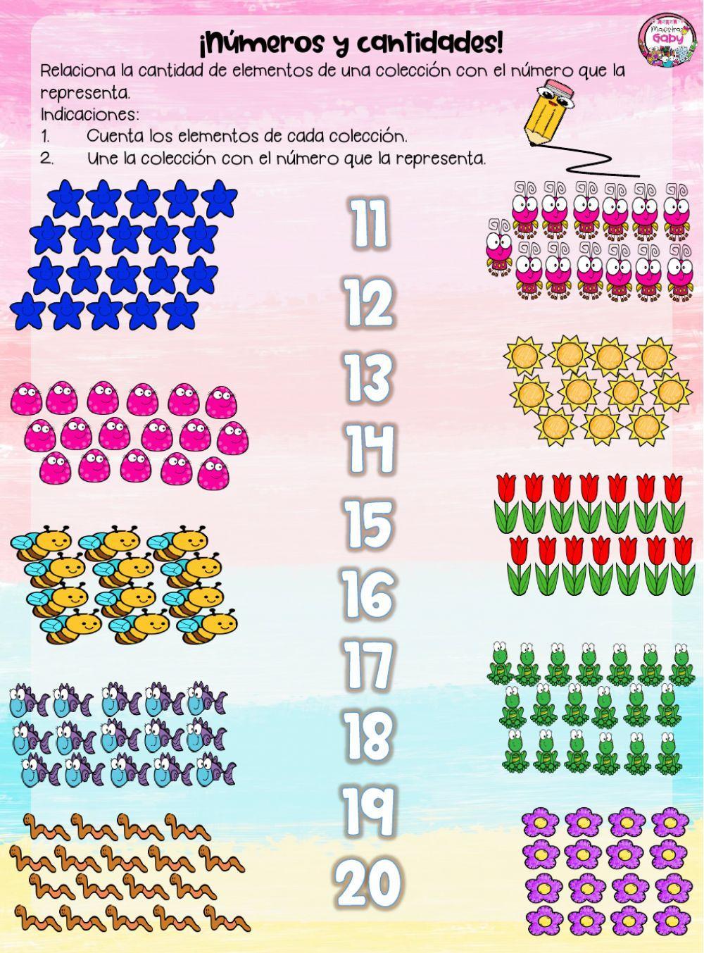 Número-Cantidad del 1 al 20