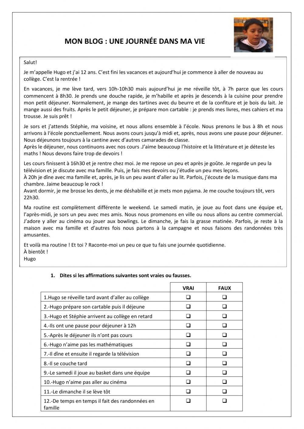 Activités quotidiennes