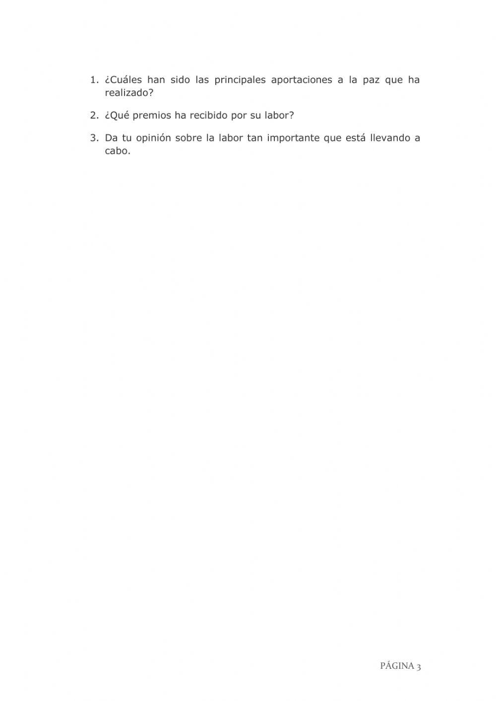 Lectura de la no  violencia.