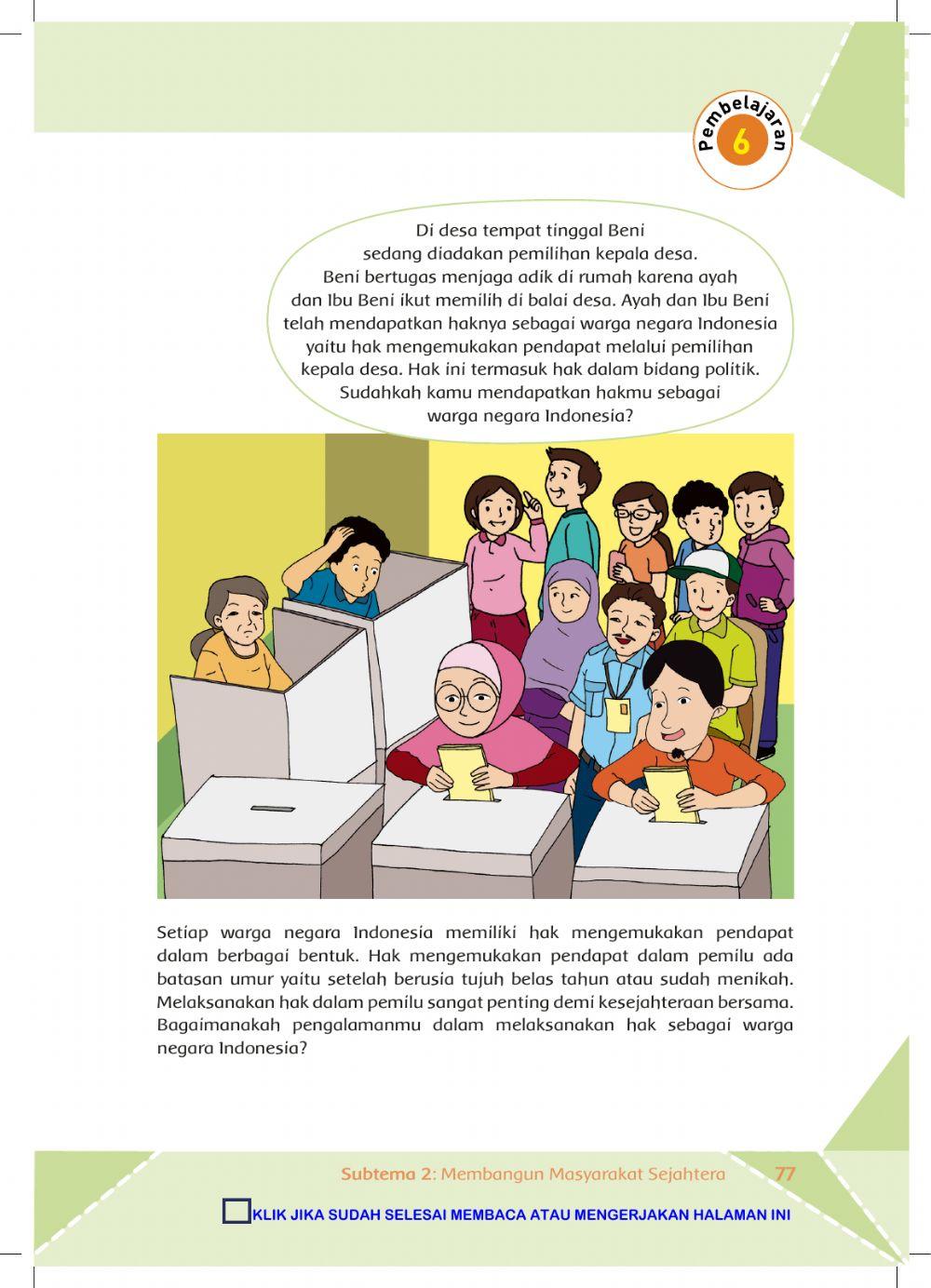 Tema 6 Sub Tema 2 Pembelajaran 6