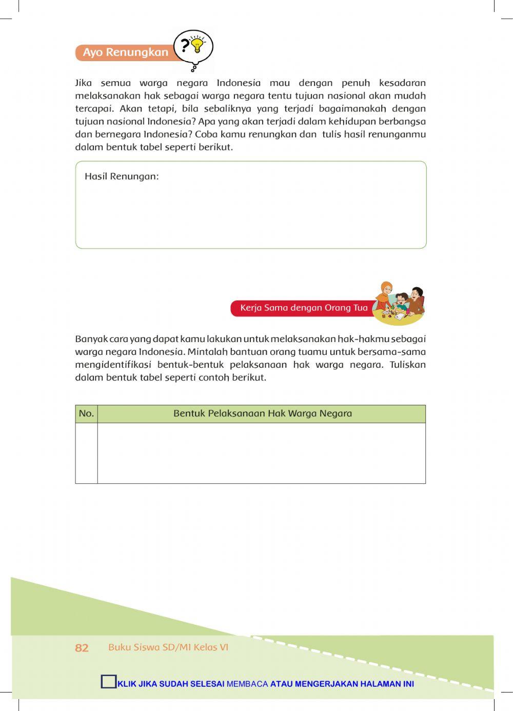 Tema 6 Sub Tema 2 Pembelajaran 6