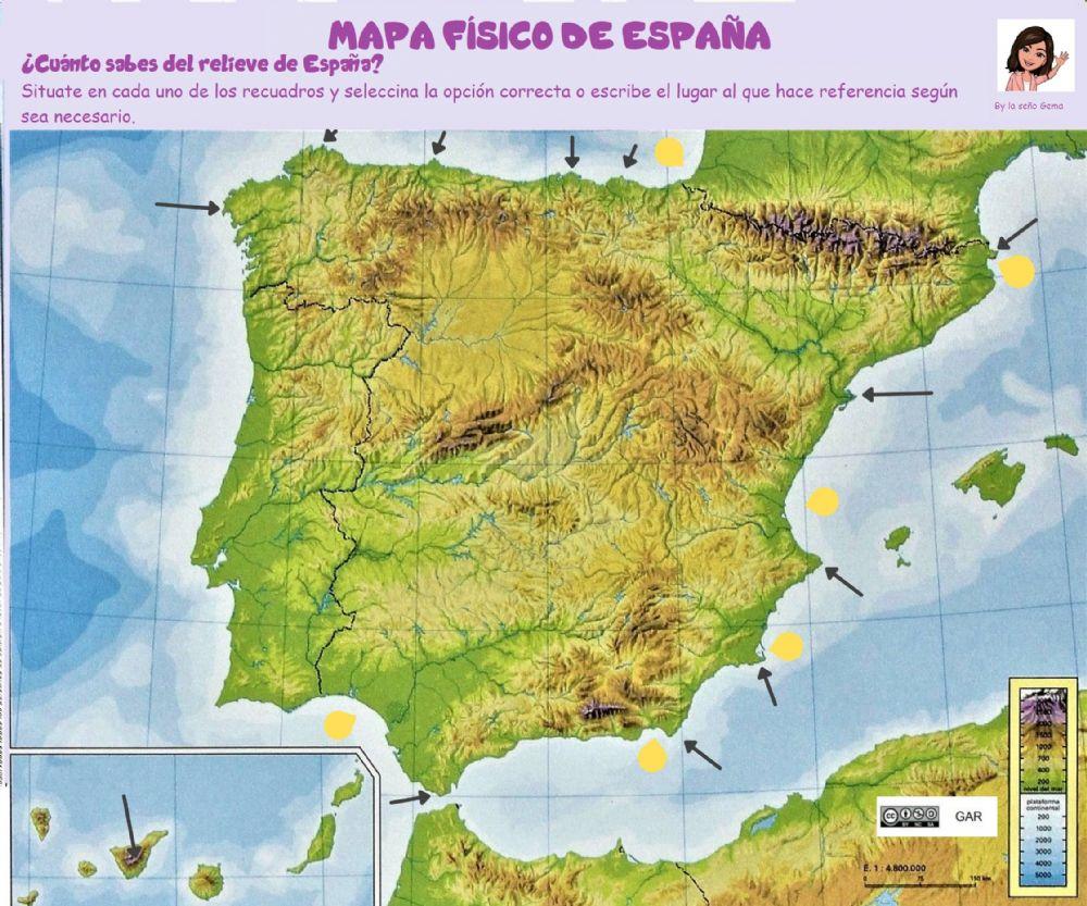 Relieve de España 6º