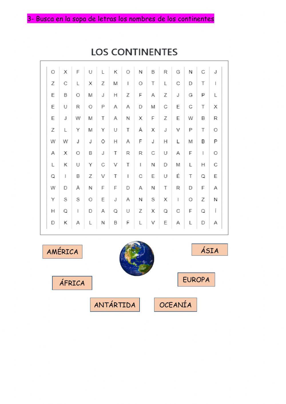 LA TIERRA: OCÉANOS Y CONTINENTES