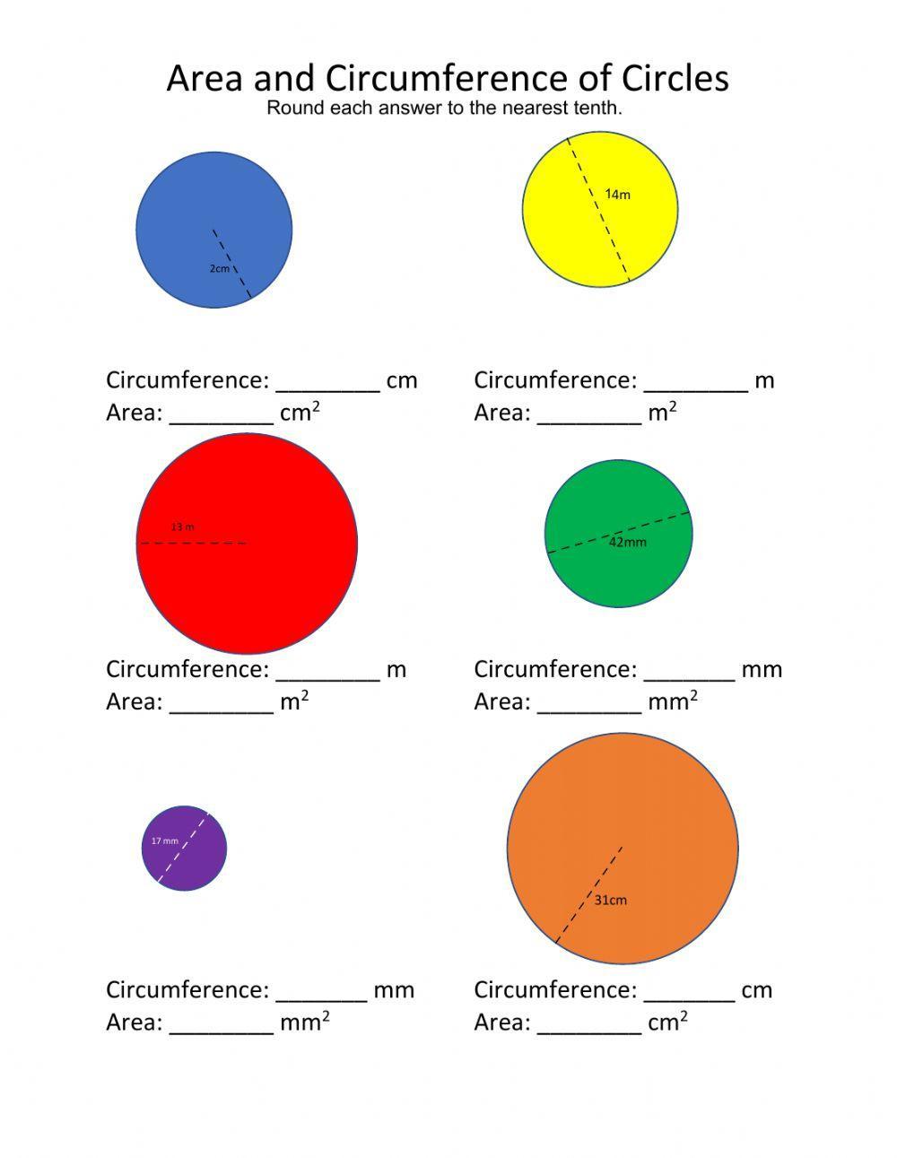 Area and Circumference