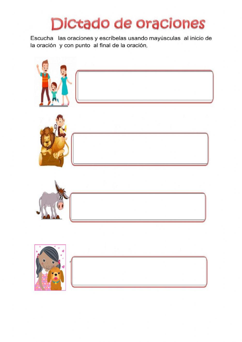 Dictado de oraciones