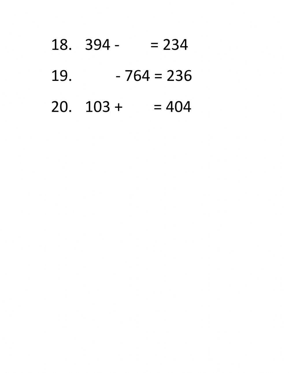 Finding Missing Numbers