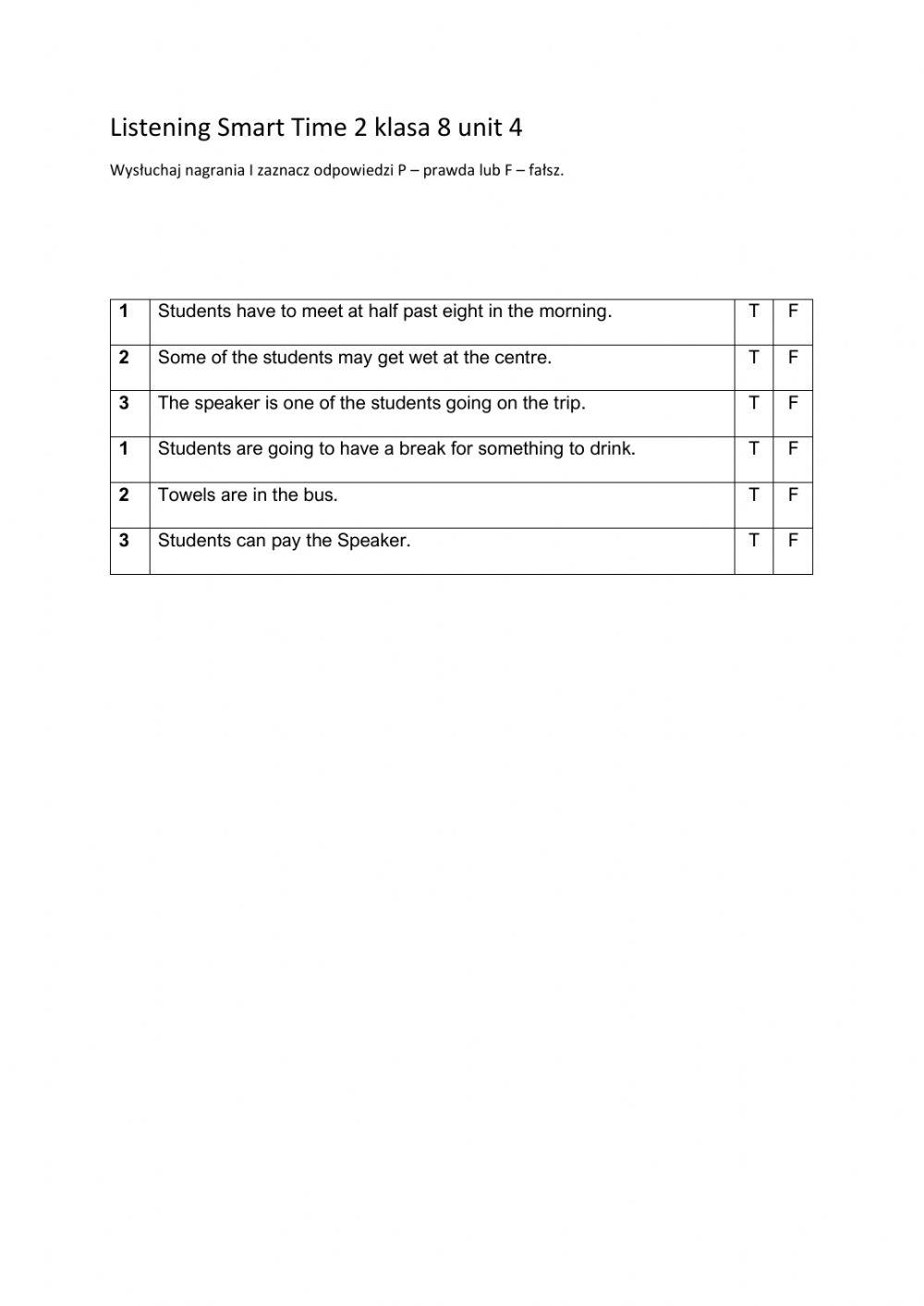Smart time unit 4 listening