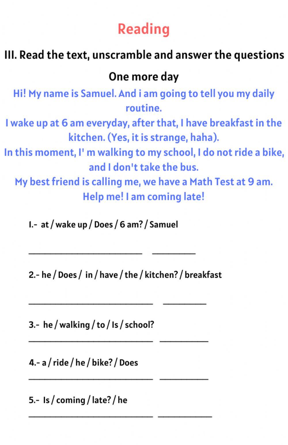 Second Grade Exam -3