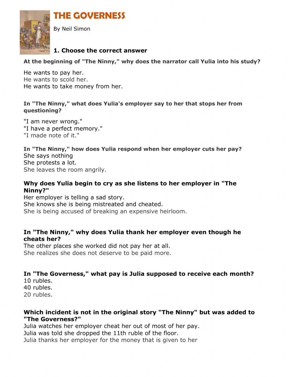 The Governess - The Ninny