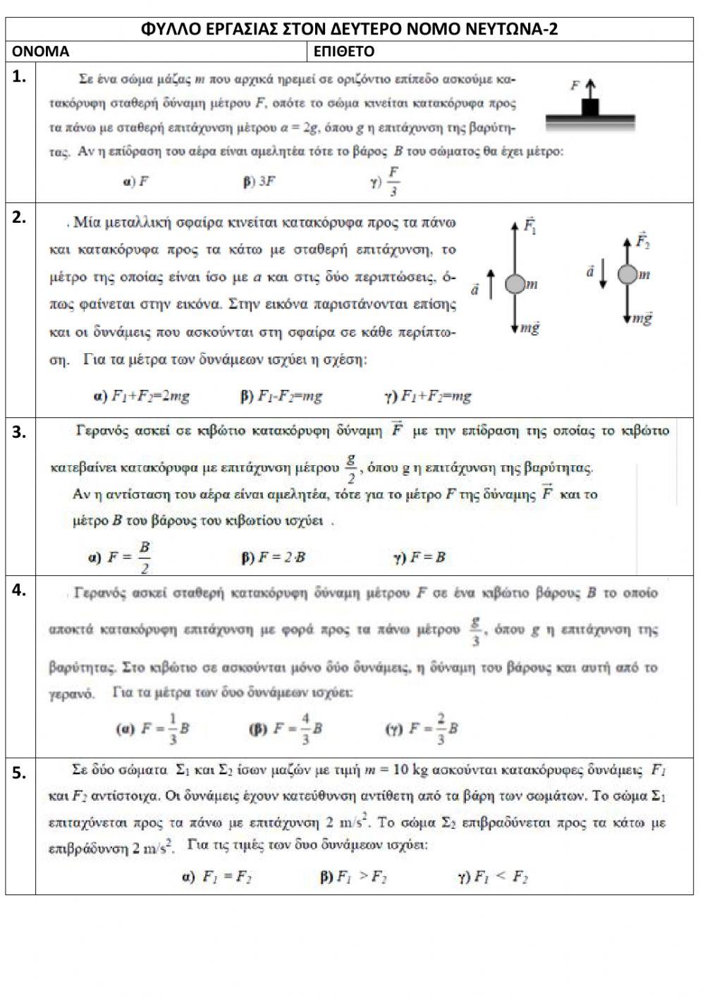 Dynamics 1d