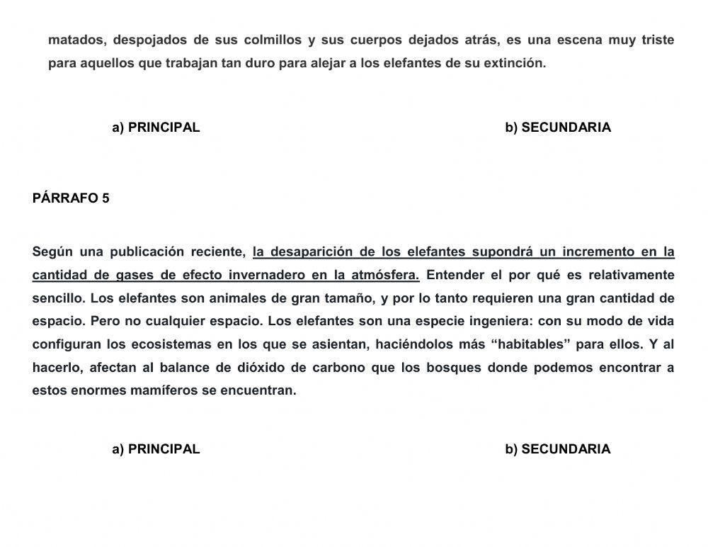 Ideas primarias y secundarias