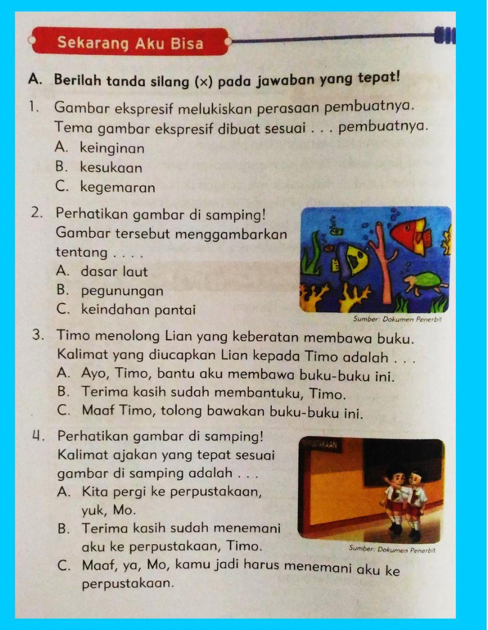 Ulangan Harian Tema 5 Subtema 3