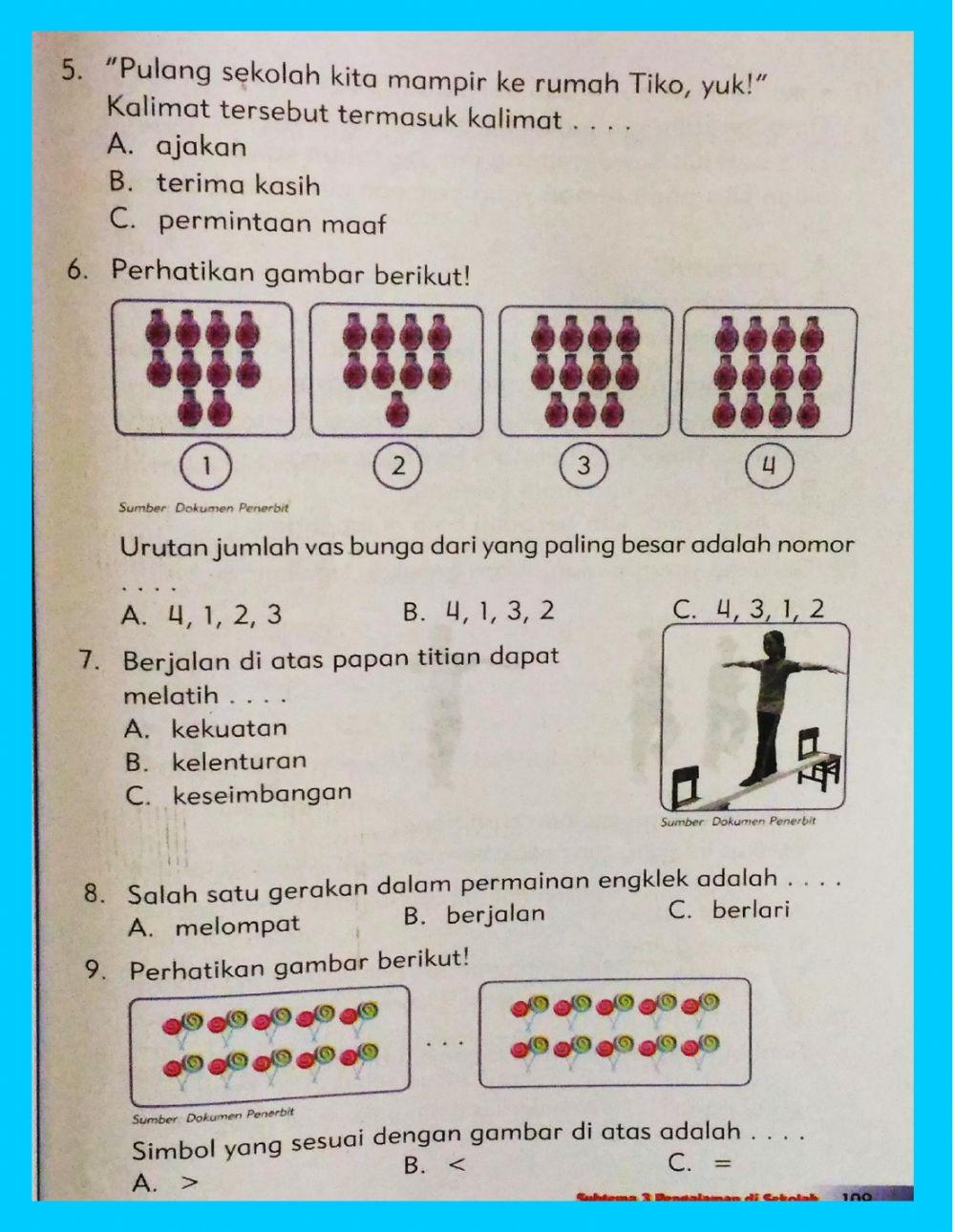 Ulangan Harian Tema 5 Subtema 3