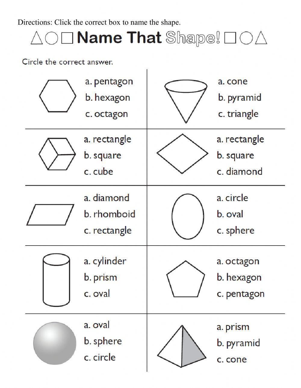2 D shapes - polygons