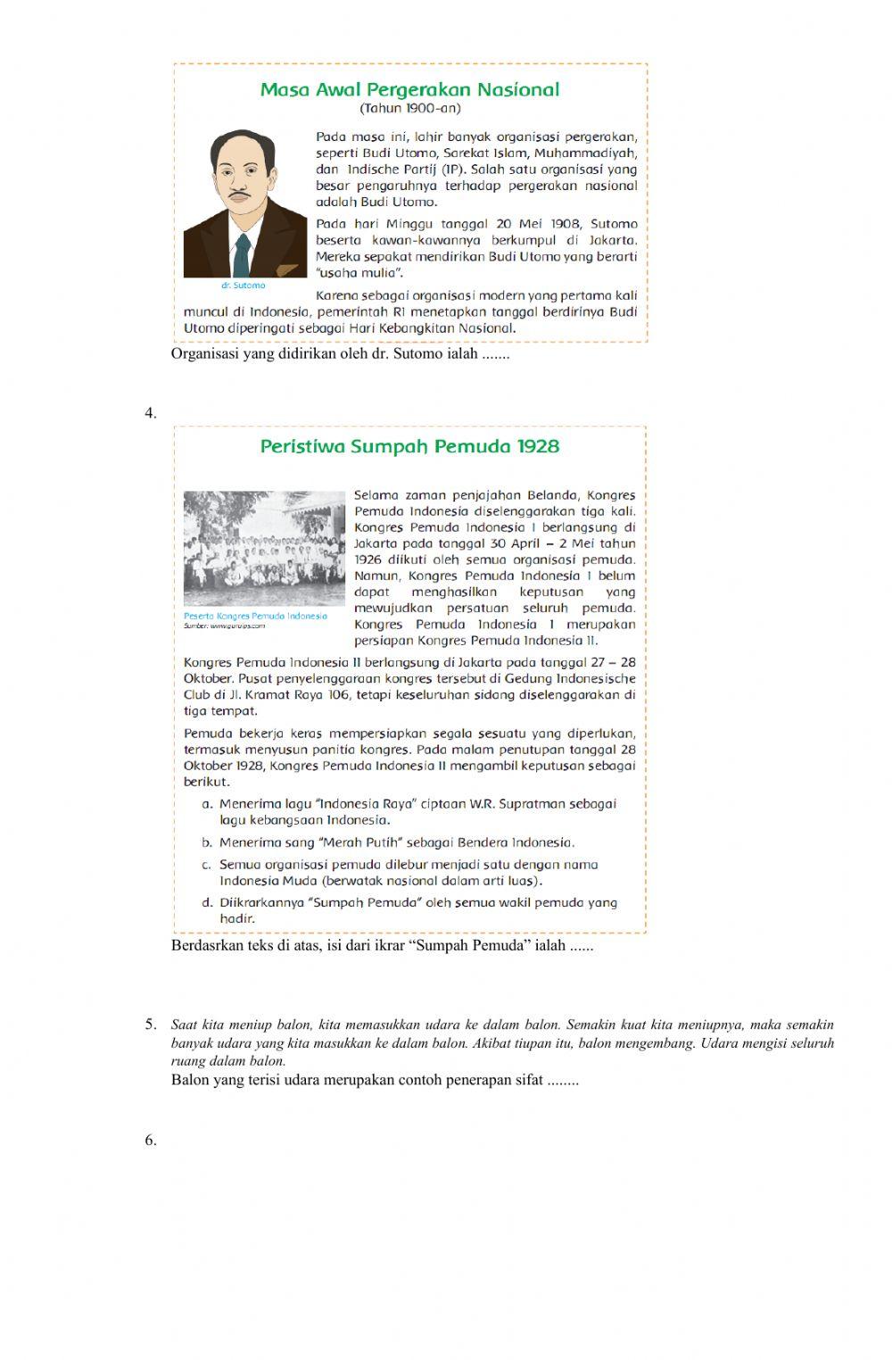 Penilaian Harian Tema 7 Subtema 1