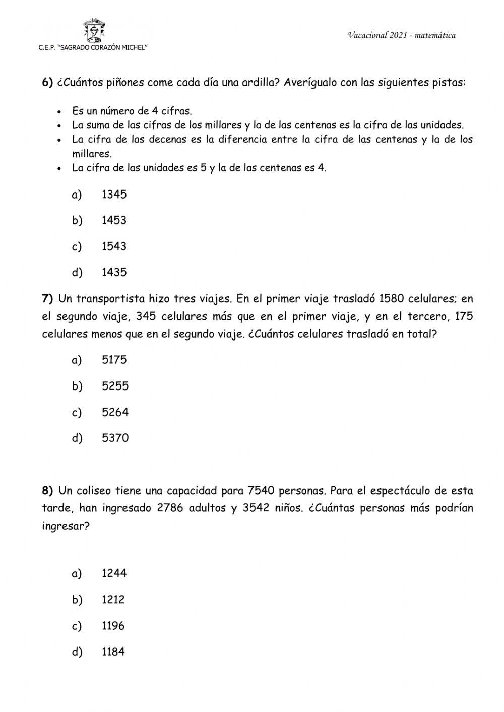 Evaluacion vacacional grupo 2