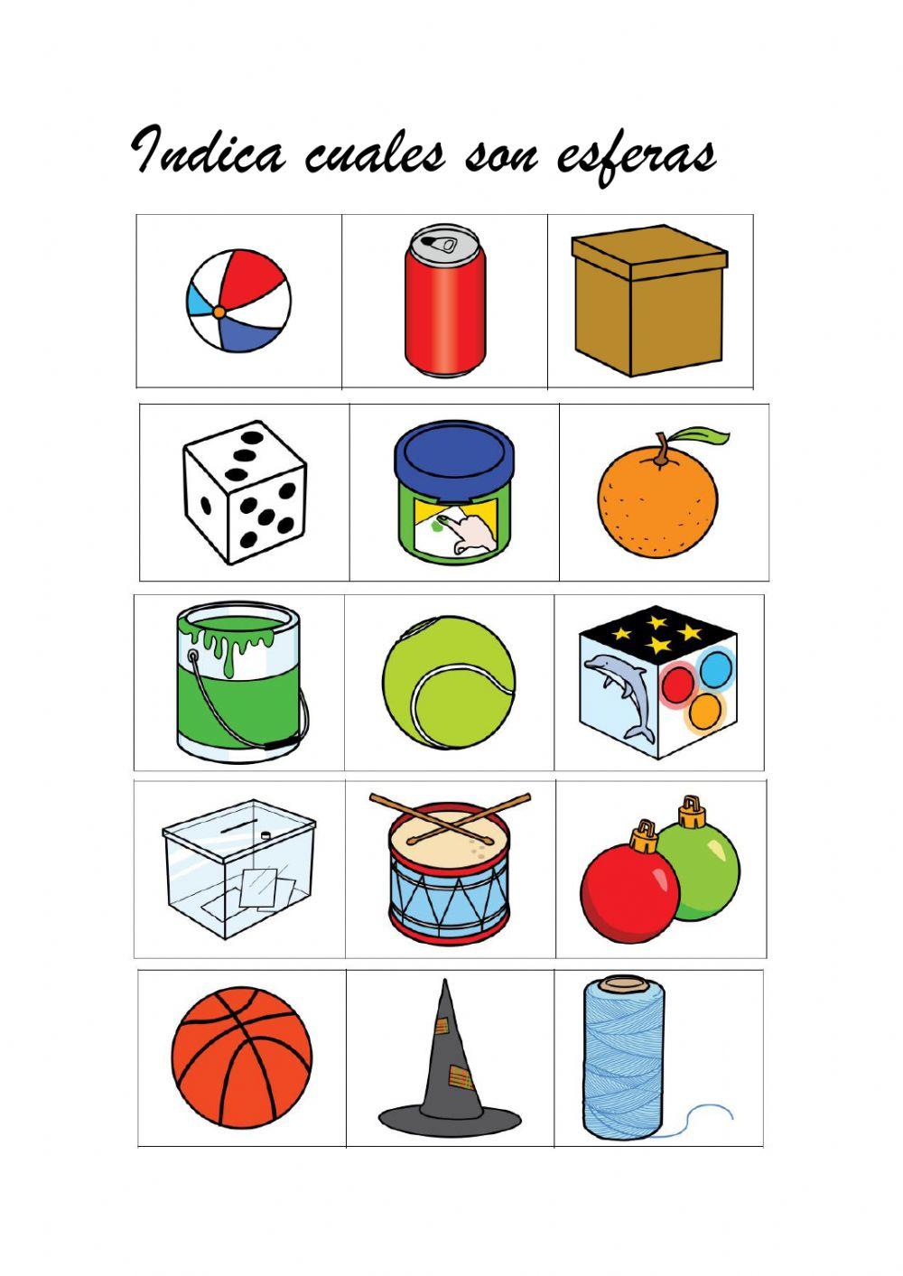 Indica las esferas