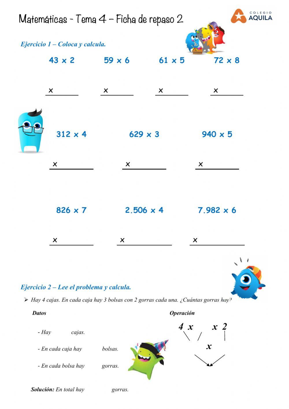 Matemáticas - Repaso T4 - 2