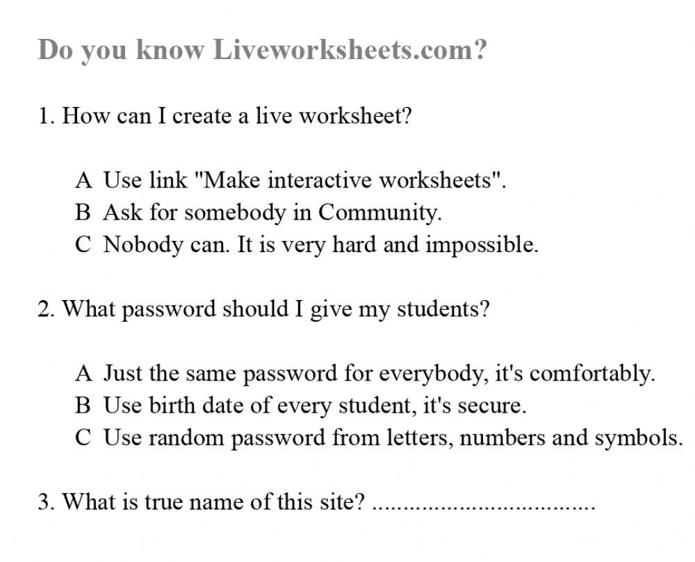 Do you know Liveworksheets.com?