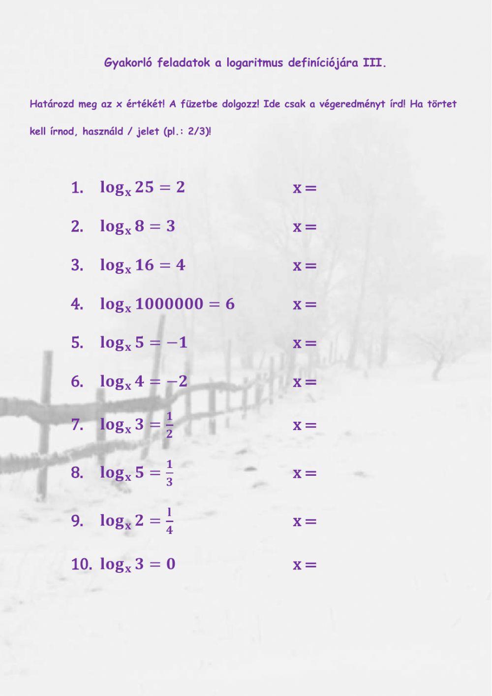 A logaritmus definíciója 3. rész